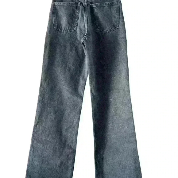 Zara Women’s Wide Leg Jeans New With Tags Size 2 Raw Hem Trendy High Rise - Picture 2 of 4